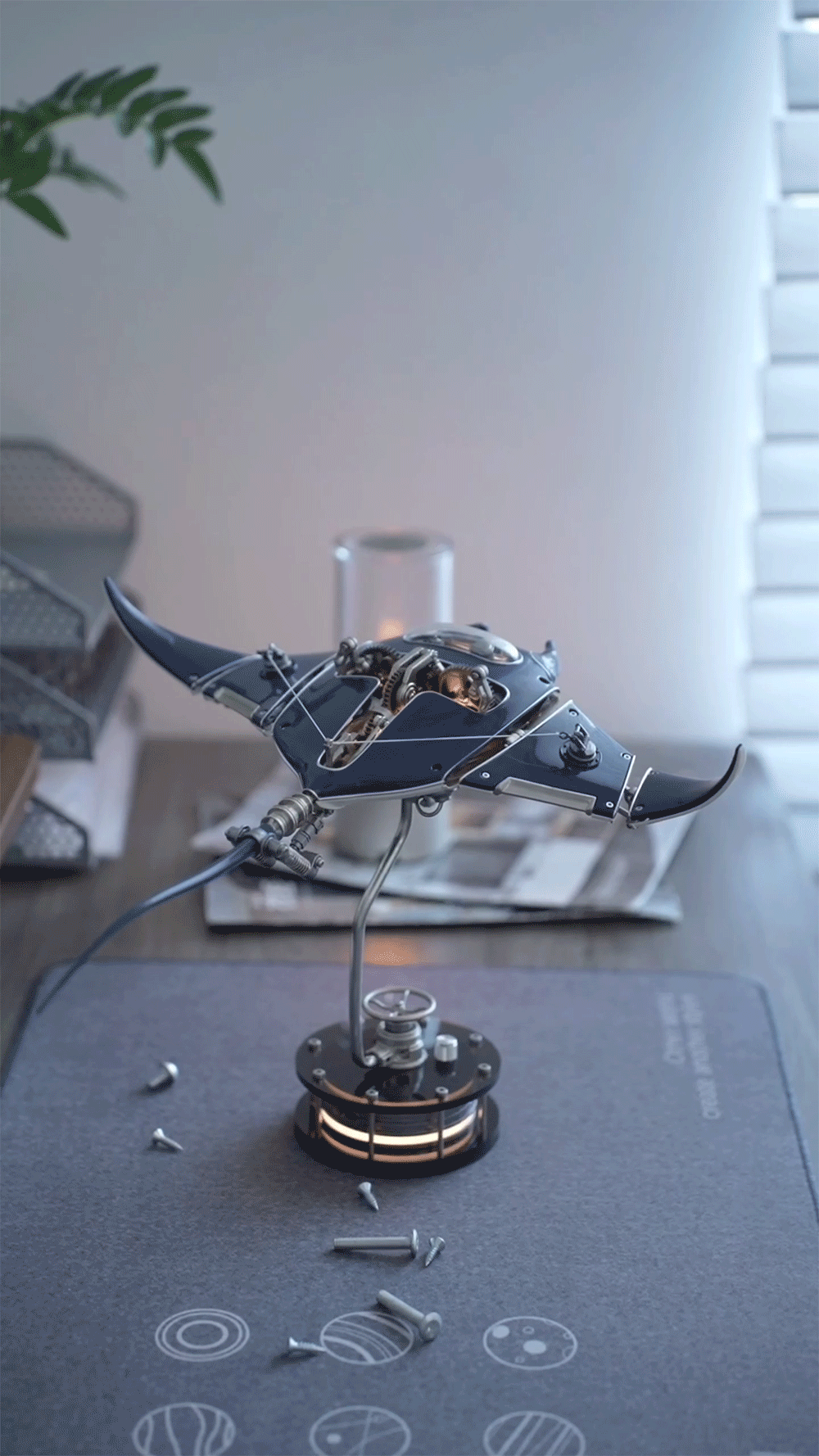 「理系男子なら、😎このかっこよさに勝てないよ!」🤖メカマンタ組立キット✨機械美学の極みで、こだわりが強い人も満足👍!機械マンタ組み立てモデルは男の減速帯——😲男はこれを見たら動けなくなるってさ🚦!男の子だけじゃなく、👀女の子も一目で虜に!💖