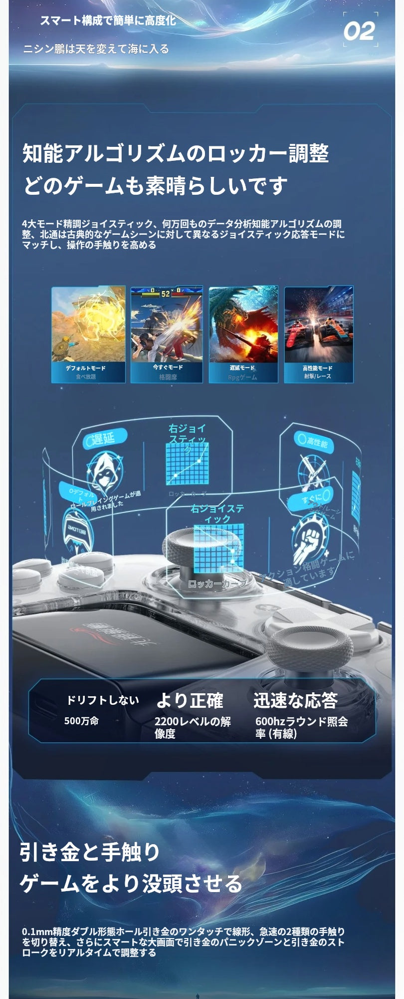 北通鲲鹏50 スマートゲームコントローラー|北通鲲鹏50スマートコントローラー|ゲームコントローラーのスマートアップグレード|マルチプラットフォーム対応ゲームコントローラー|RGBサイバーライティングコントローラー|高精度スティックゲームコントローラー|コントローラーの振動とトリガーのカスタマイズ|デュアルモードトリガーコントローラー|大画面スマート操作コントローラー|スマートバッテリーゲームコントローラー|北通コントローラーPC対応|Android iOS対応ゲームコントローラー