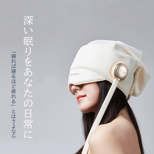 『疲れと決別、睡眠不足にさよなら😊』睡眠マッサージデバイスで簡単に深い眠りへ💤。本物のマッサージ師の手技を完璧に再現し、身体と心のストレスを深く解消😌。「寝れば寝るほど疲れる」とはおさらば🙌