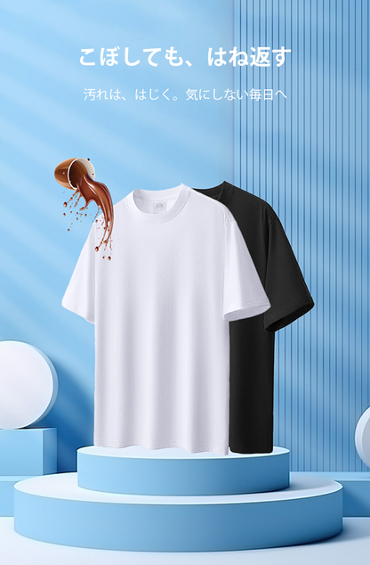 【🛡️最高レベルの抗菌・撥水・防汚加工✨】 突然の雨は止められないけれど…☔ Tシャツの下のあなたの肌は、濡らさせないよ🫧👕💖